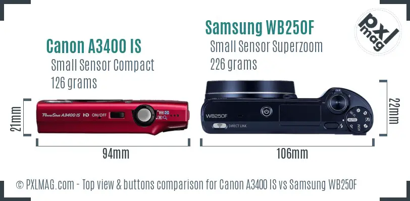 Top view design and control layout comparison