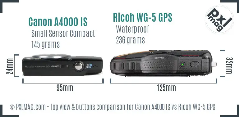 Top view design and control layout comparison