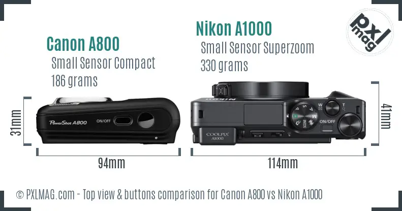 Top view design and control layout comparison