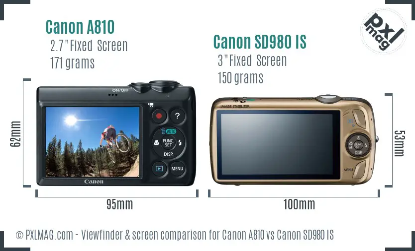 Rear LCD screen comparison