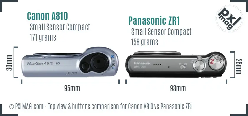 Top view design and control layout comparison
