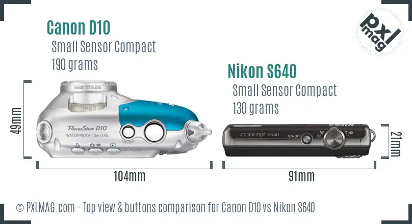 Top view design and control layout comparison