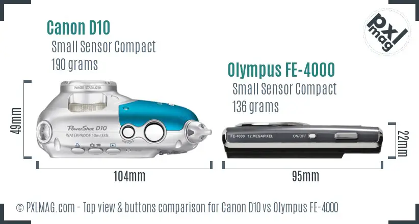 Top view control layout comparison