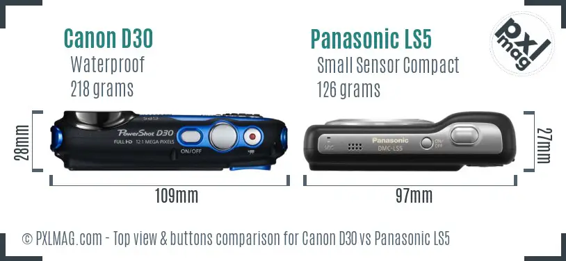 Top view design and control layout comparison