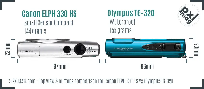 Top view design and control layout comparison