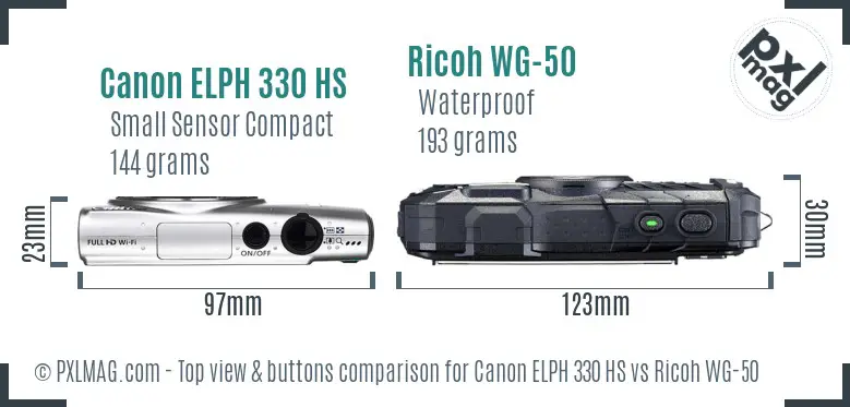 Top view design and control layout comparison