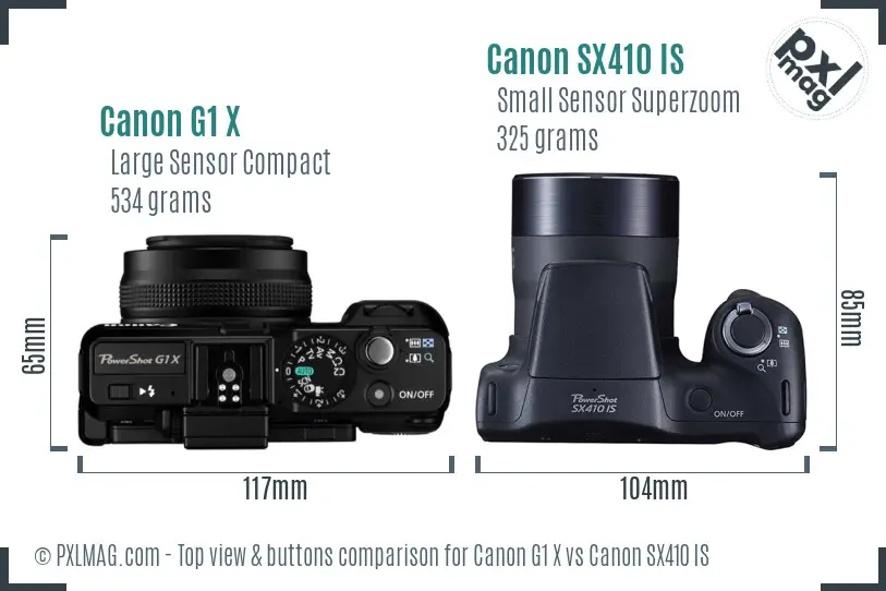 Top view design and control layout comparison