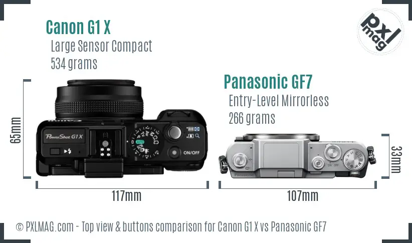 Top view design and control layout comparison