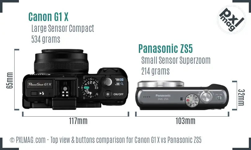 Top view design and control layout comparison
