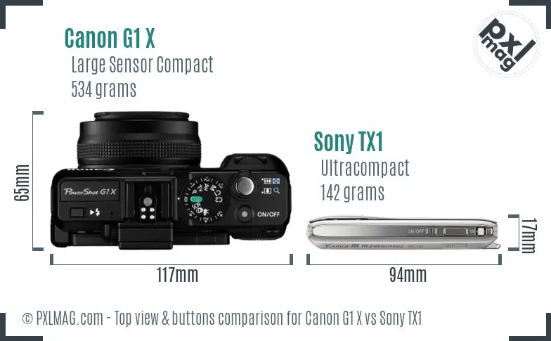 Top view design and control layout comparison