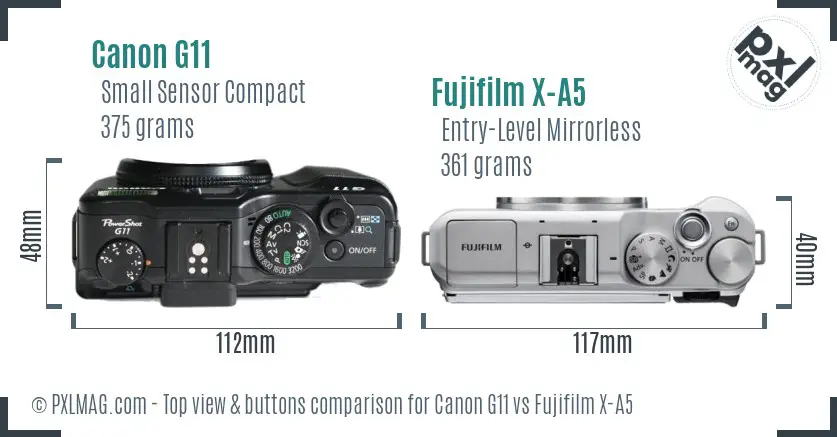 Top view design and control layout comparison