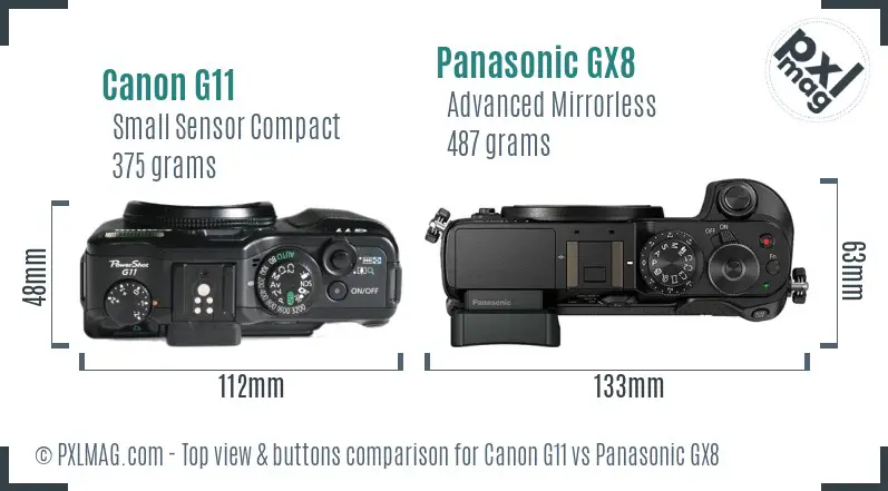 Top view design and control layout comparison