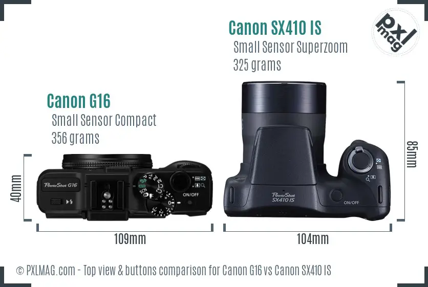 Top view design and control layout comparison