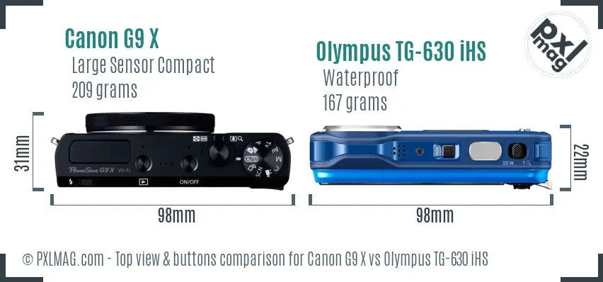 Top view design and control layout comparison