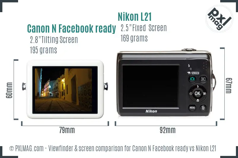 Back screen comparison revealing touchscreen and fixed LCD