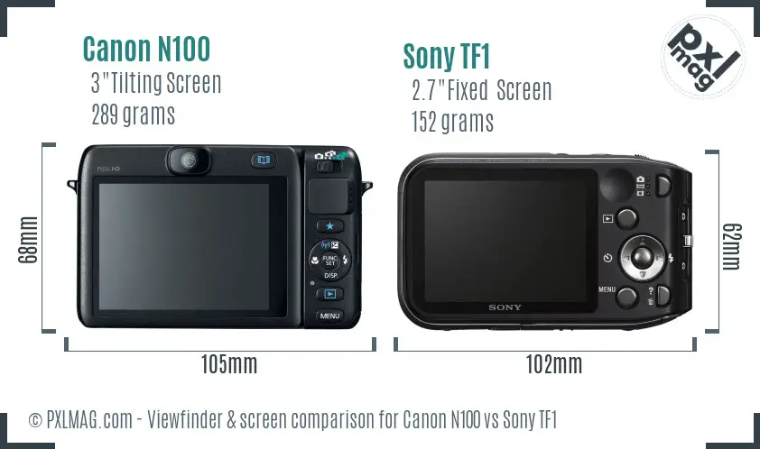 Canon N100 vs Sony TF1 Screen and Viewfinder comparison Canon N100 vs Sony TF1 Screen and Viewfinder comparison