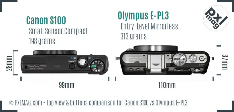 Top view design and control layout comparison