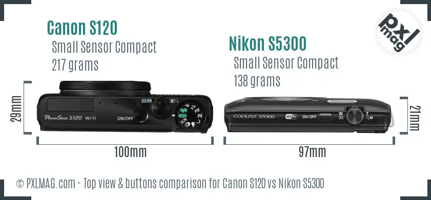 Top view design and control layout comparison