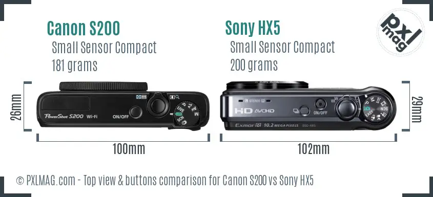 Top view design and control layout comparison