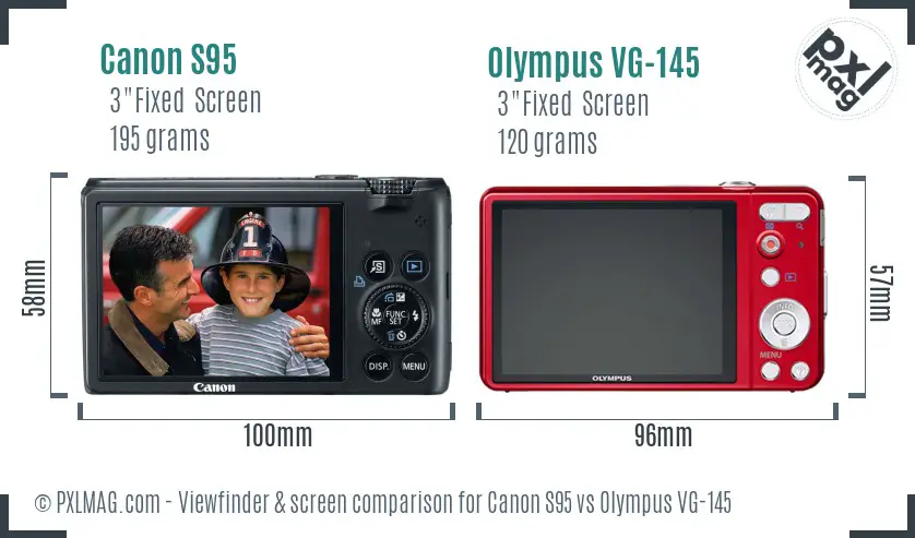 Canon S95 vs Olympus VG-145 Screen and Viewfinder comparison Canon S95 vs Olympus VG-145 Screen and Viewfinder comparison