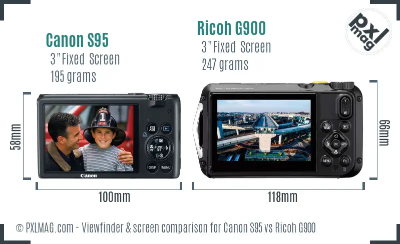 Canon S95 vs Ricoh G900 Screen and Viewfinder comparison Canon S95 vs Ricoh G900 Screen and Viewfinder comparison