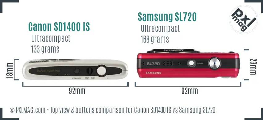 Top view design and control layout comparison