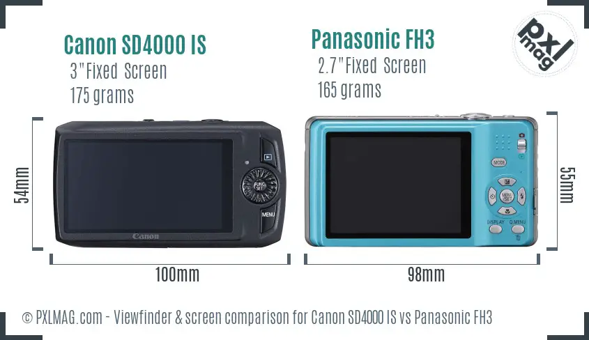 Back LCD screen and interface comparison reveals Canon’s larger display advantage