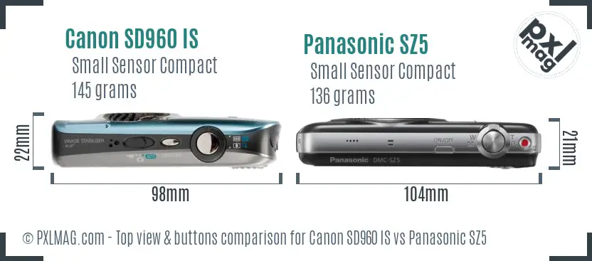 Top view design and control layout comparison