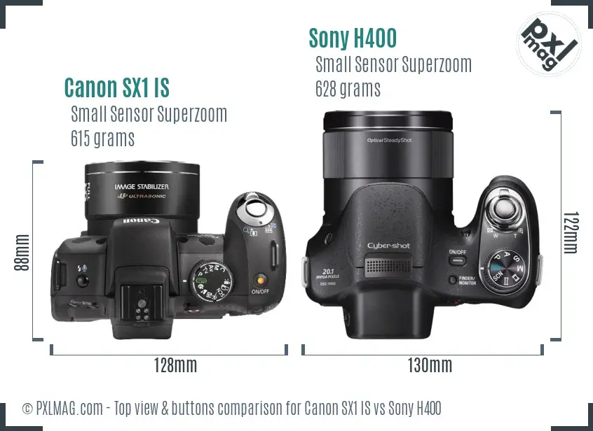 Top view design and control layout comparison