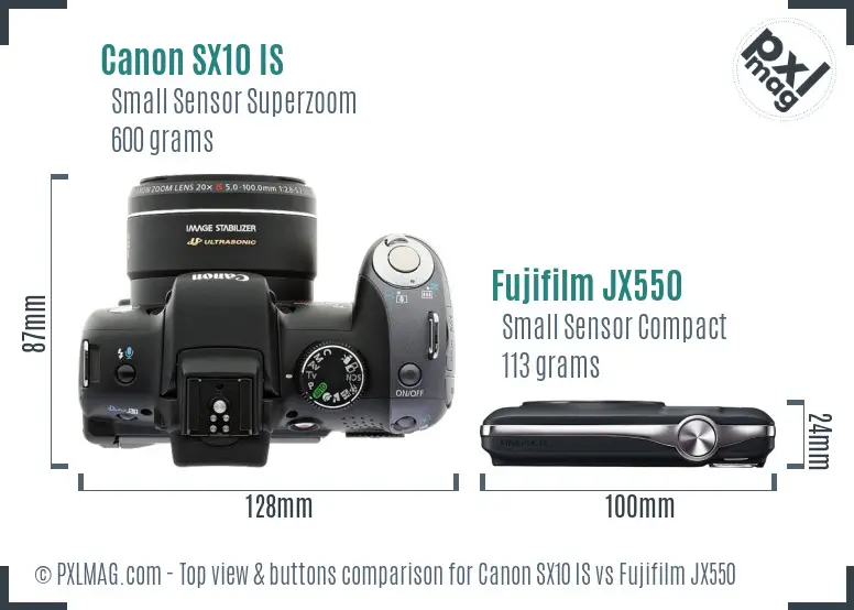 Top view design and control layout comparison