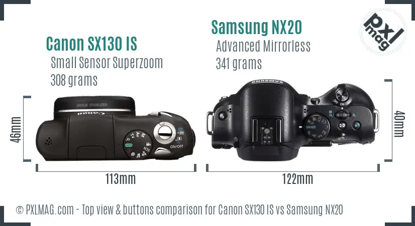 Top view design and control layout comparison