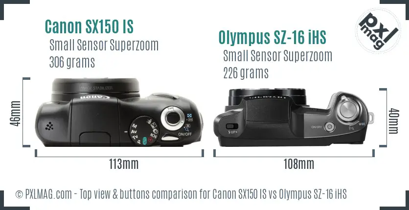 Top view design and control layout comparison
