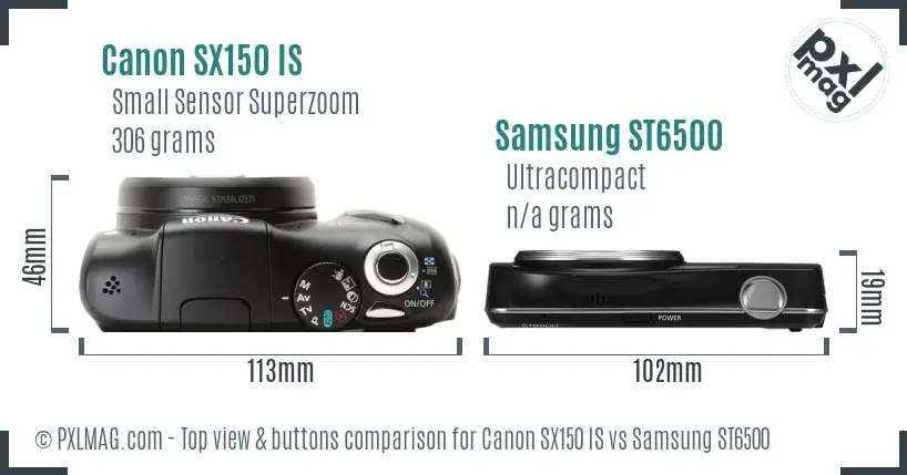Top view design and control layout comparison