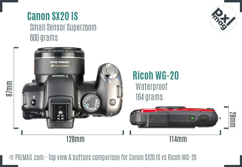 Top view design and control layout comparison