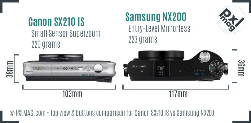 Top view design and control layout comparison