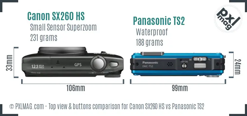 Top view design and control layout comparison