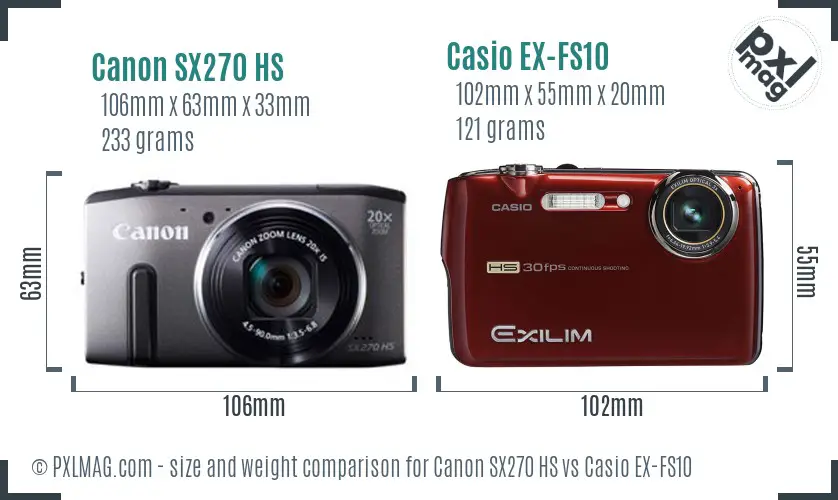Sandalen leerling Grondig Canon SX270 HS vs Casio EX-FS10 Detailed Comparison - PXLMAG.com