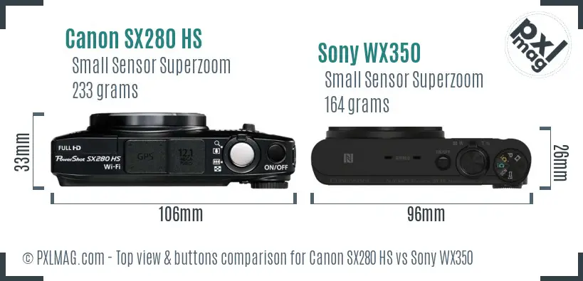 Top view design and control layout comparison