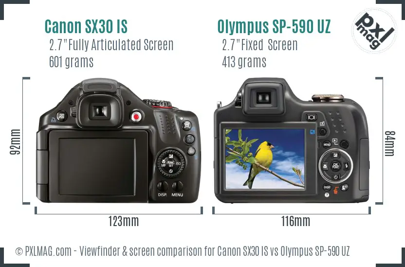 Back Screen and Interface Comparison