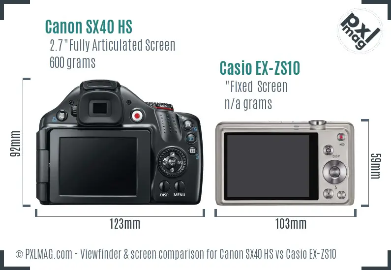 Back LCD screen and interface comparison