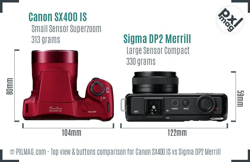 Top view design and control layout comparison