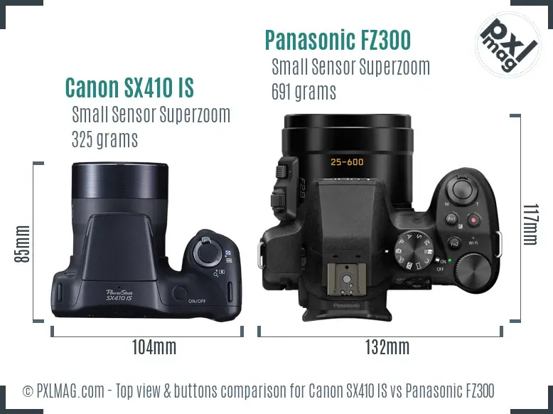 Top view design and control layout comparison