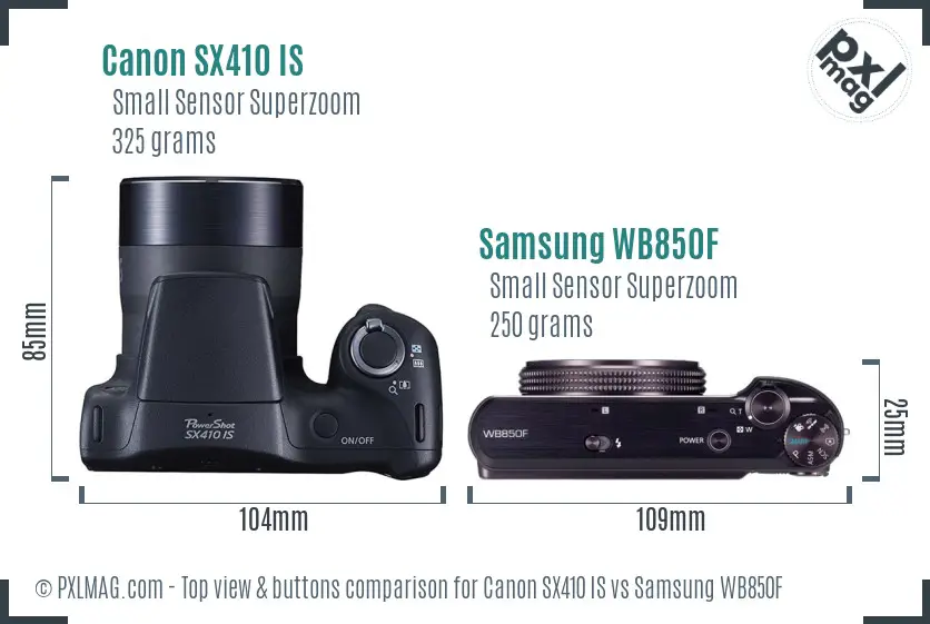 Top view design and control layout comparison