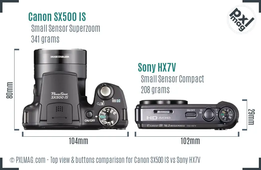 Top view design and control layout comparison