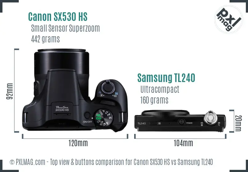 Top view design and control layout comparison