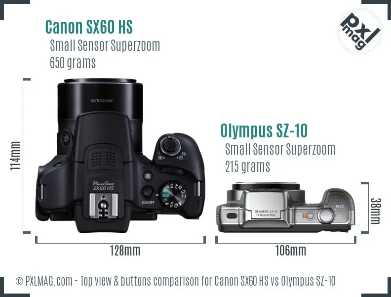Top view design and control layout comparison