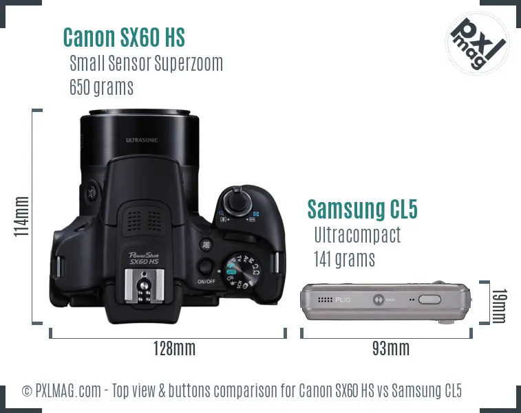 Top view design and control layout comparison