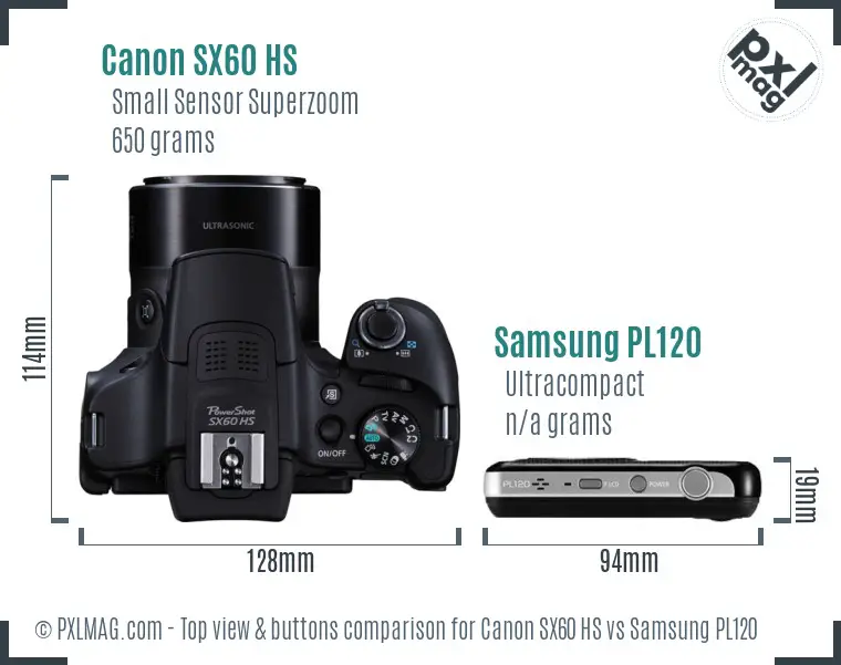 Top view design and control layout comparison