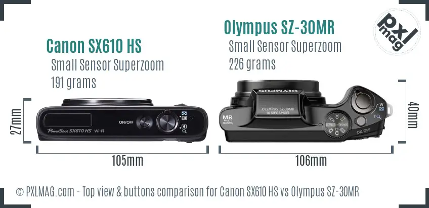 Top view design and control layout comparison