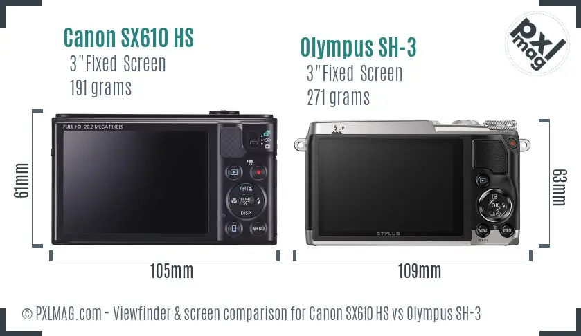 Back screen and interface comparison